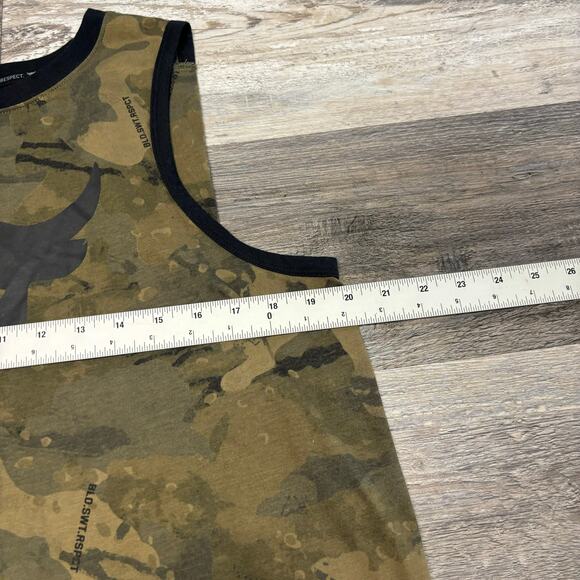 Under‎ Armour Project Rock Shirt  Brahma Bull Army Camo Womens L Loose Tank Top - Picture 8 of 10